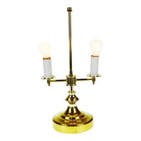 Vintage Bouillotte Style Metal Table Lamp