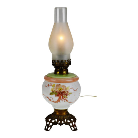 Vintage M. B. Co. Arctic No. 3 Electrified Oil Table Lamp