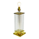 Mid Century Gaetano Sciolari for Lightolier Brass and Glass Rods Table Lamp