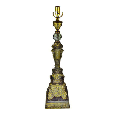 Vintage Hollywood Regency Table Lamp with Marble Base
