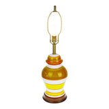 Vintage Ginger Jar Style Porcelain Table Lamp with Wood Base