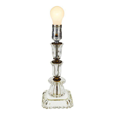Mid Century Glass Boudoir Lamp