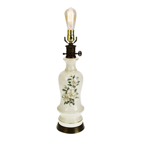 Vintage Ceramic Floral Design Table Lamp