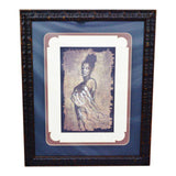 Contemporary Print of Woman Wall Art, Framed and Matted