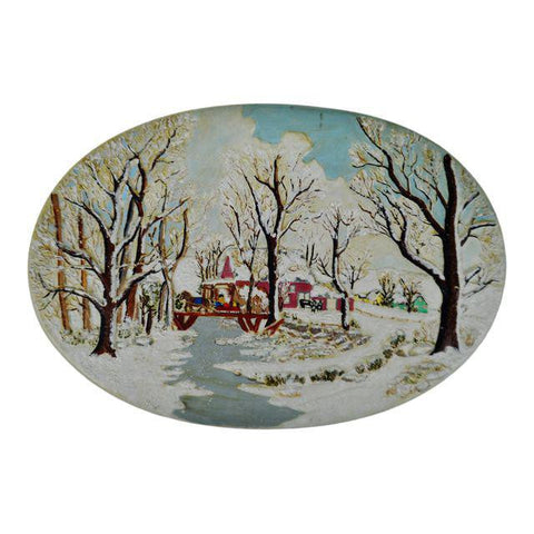 1976 Hershey Mold - Winter Scene with Horse and Sleigh